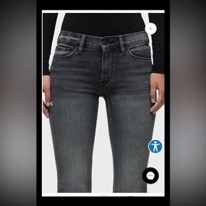 NWT Hudson Women's Mid Rise Straight Leg Jean Denim Gray Stretch Sz 14 X34